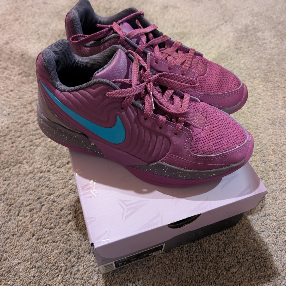 Purple and Teal Nike Sneakers